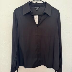Banana Republic Black Collared Blouse
